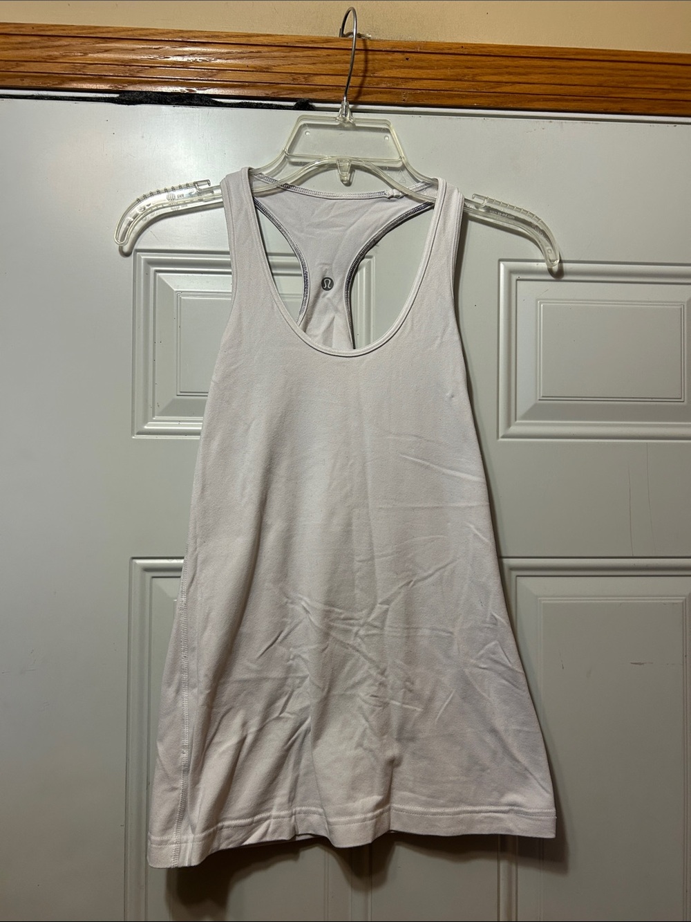 lululemon athletica White Scoop Neck Racerback Tank